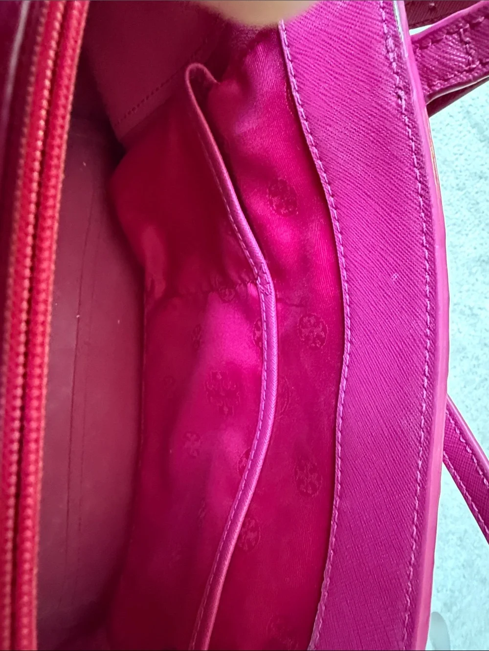 Tory Burch Hot Pink Leather Shoulder Bag